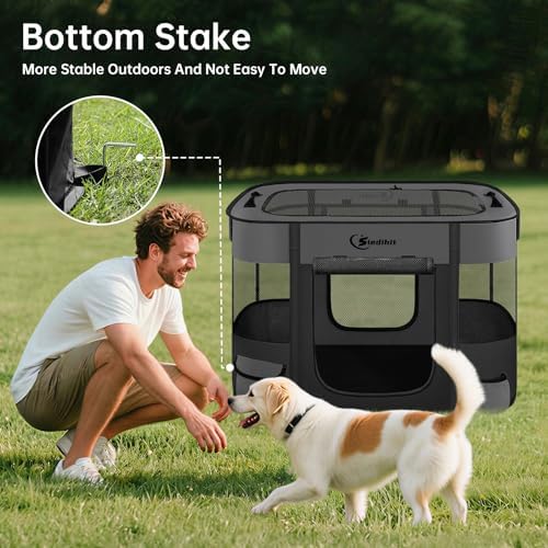 Siedihit 31" Dog Playpen, Cat Puppy Pen, Pet Portable Crate Indoor Outdoor - Image 5