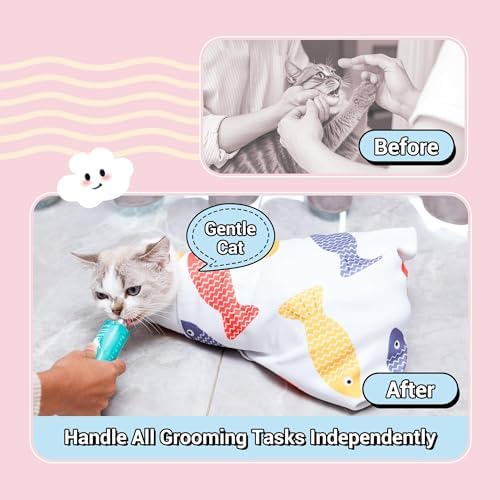 27.5" Large Cat Grooming Wrap for Adult Cat & Small Dog for Medicine - Image 3