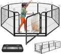 Kfvigoho Puppy Playpen 8 Panels Small Dog Fence Outdoor Indoor Use 24" by Committedtobetterpetlife