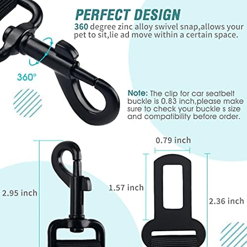 COOYOO Dog Seat Belt, Retractable Dog Car Harness Seat Belt - Image 5