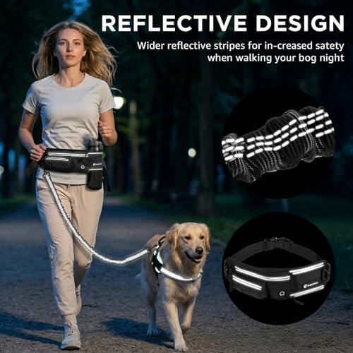 Hands Free Dog Leash with Waist Pack Bungee - Image 5