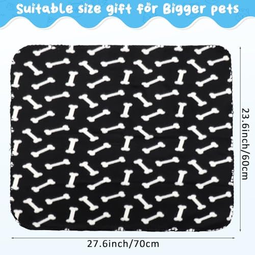 Eccliy 20 Pcs Puppy Blanket Fleece Pet Dog Throw, 28 x 24 Inch - Image 2