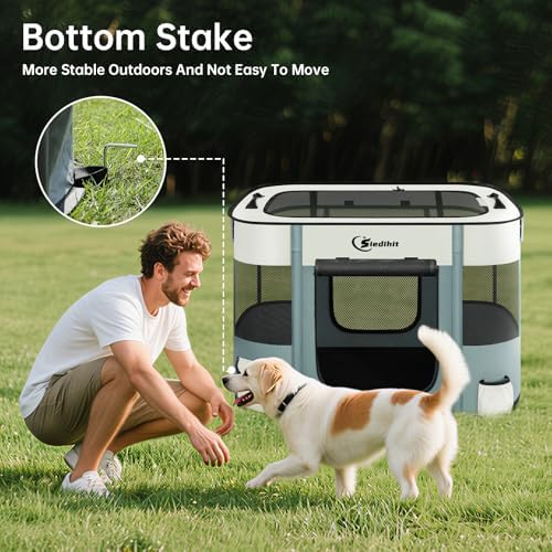 Siedihit 31" Dog Playpen, Cat Puppy Pen, Pet Portable Crate Indoor Outdoor - Image 5