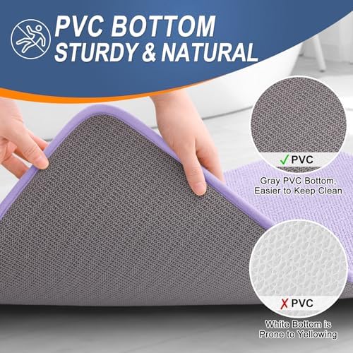 OLANLY Memory Foam Bathroom Toilet Rugs U-Shaped 24x20, Soft Mat - Image 4