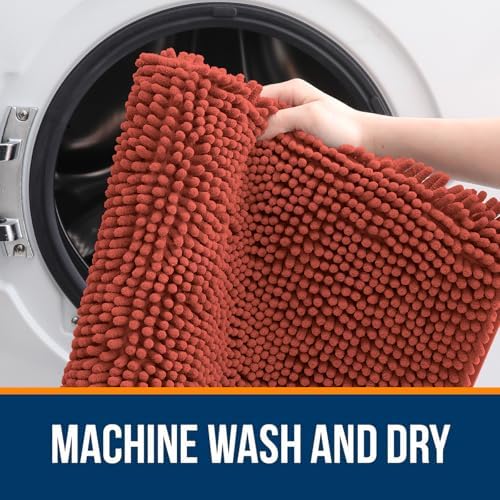 OLANLY Large Bathroom Rugs 70x46, Extra Soft Absorbent Chenille Bath Rugs - Image 5