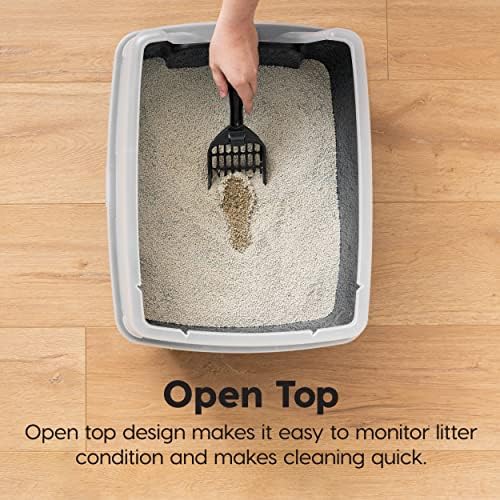 IRIS USA High Sided Cat Litter Box, Scatter Shield - Image 5