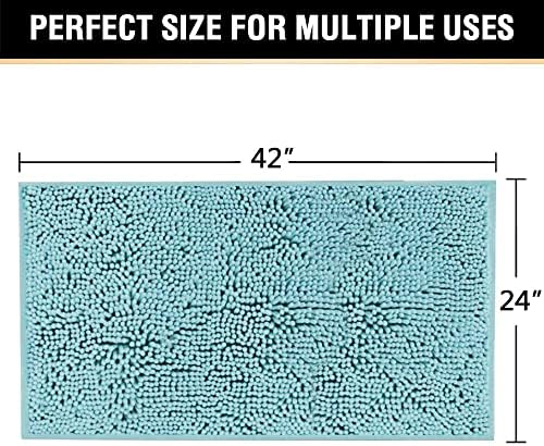 H.VERSAILTEX Microfiber Bath Rugs Chenille Floor Mat Ultra Soft Washable - Image 2