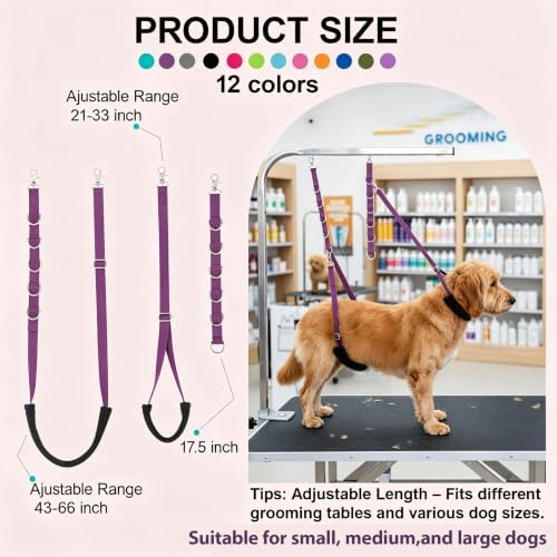 Dog Grooming Belly Straps Belly Band & Loop Extension Set - Image 2