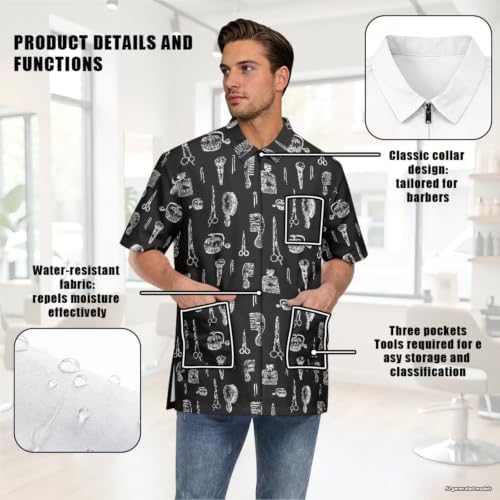 Funny Print Barber Jackets & Smocks - Image 5