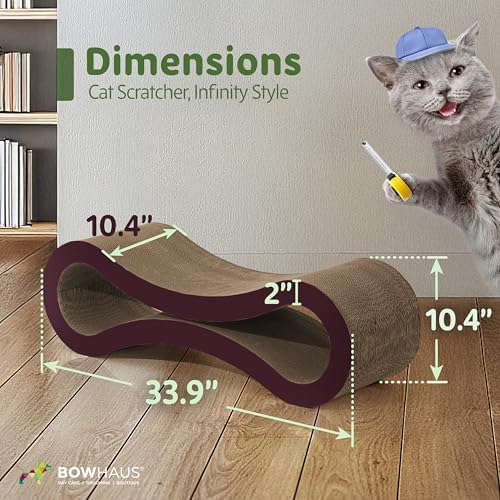 BOWHAUS Infinity Cat Scratcher Lounger, Reversible Scratcher, Infinity Cat - Image 2