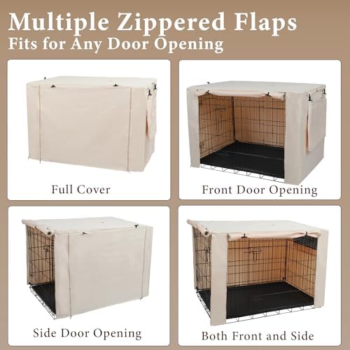 Deblue Dog Crate Cover, 24 Inches Durable Polyester Indoor Kennel Cover - Image 6