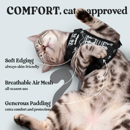 rabbitgoo Cat Harness and Leash Set, Escape Proof Vest, Pixel Tabby - Image 4