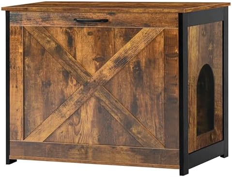 Dwanton Cat Litter Box Enclosure, Hidden Litter Box Furniture, 27.6 Inches by DWANTON