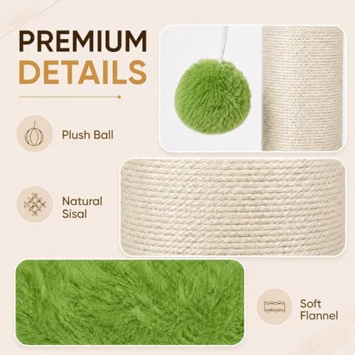 PAWSCRAT 32-Inch Tall Cat Scratching Post, 5.5-Inch Diameter - Image 5