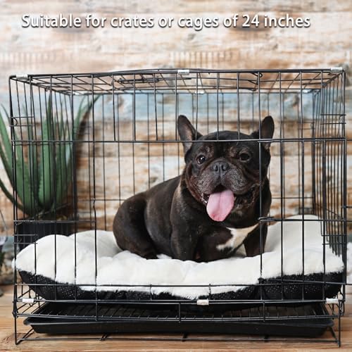 Small Dog Bed for Crate 24 x 18 Ultra Soft Crate Pads for Dog Cages Washable & - Image 3