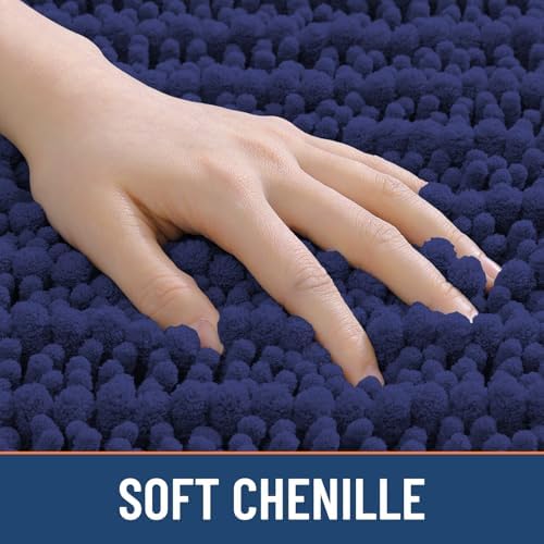 Smiry Bathroom Rugs 24X16, Extra Soft Rubber Backing Chenille Bath Mats - Image 4