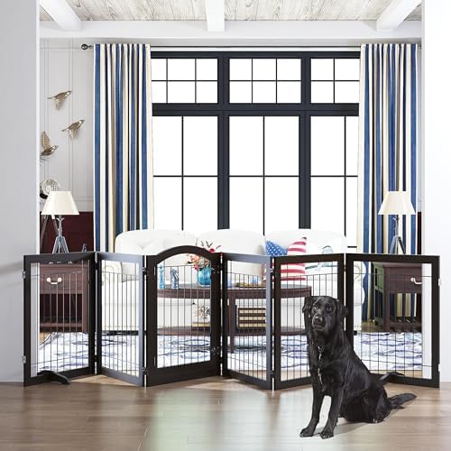 PAWLAND Dog Gate Indoor with Door, Freestanding - Image 2