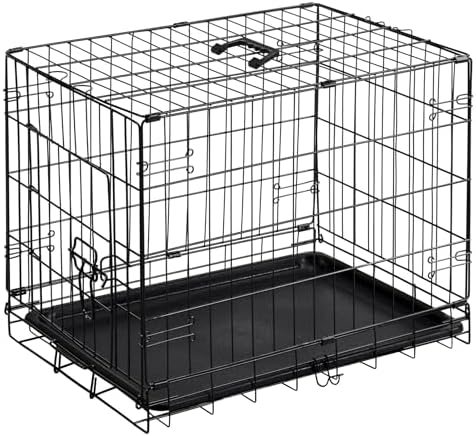 DUMOS 24 Inch Dog Crate, Foldable Puppy Small Dog Cage Pet Kennel by DumosLifestyle