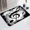 YISUMEI Black and White Music Notation Bathroom Mat, Non-Slip Super Absorption by Unknown