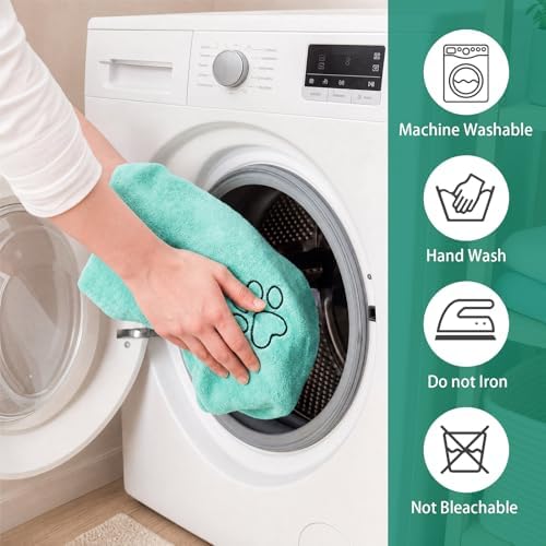 Chumia 4 Pcs Dog Towels for Drying, 30 x 50 Inch, Light Green - Image 6