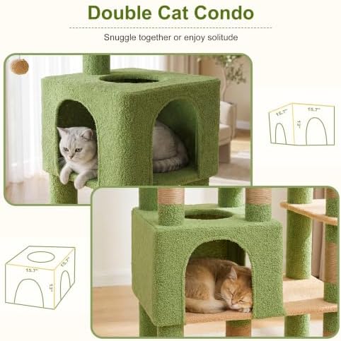 Heybly Cat Tree, 76-Inch Tall Heavy Duty Cat Tower - Image 3