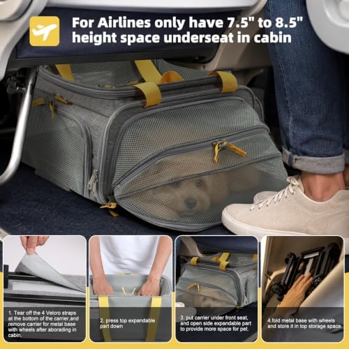 pidipiti 17x13x8 TSA Airline Approved Expandable pet Carrier - Image 3