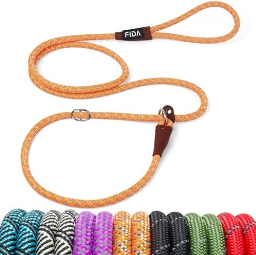 Fida Durable Slip Lead Dog Leash, 6 FT x 3/8" Dog Training Leash by Fida