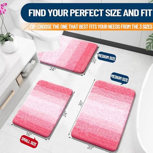 OLANLY Bathroom Rugs Mat 34x21, Extra Soft Absorbent Microfiber Bath Rugs - Image 2