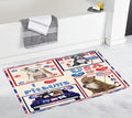 4th of July Independence Day I Love USA Pitbull Dogs Bath Mat- Anti-Slip Pet by DoggieoftheDay