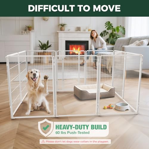 FXW AuraSpace Pro Acrylic & Wire Mesh Indoor Dog Playpen, 10 Panels - Image 2