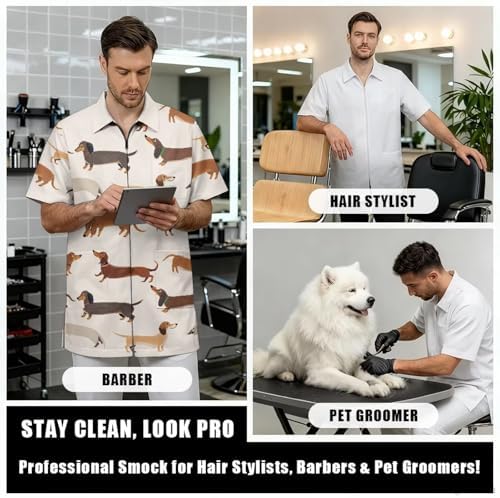 Grooming Apron for Dog Groomer Professional Design Water Hair Proof - Image 5