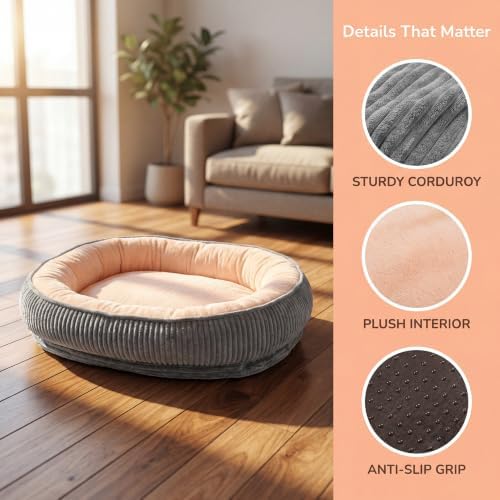 Calming Dog Bed for Medium to Large Dogs, Orthopedic Washable Plush Pet Bed - Image 5