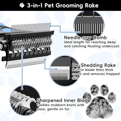 3-in-1 Professional Pet Grooming Brush - Image 2