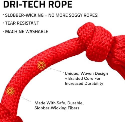 Playology Tug Rope Dog Toys for Large Breed Dogs - Image 2