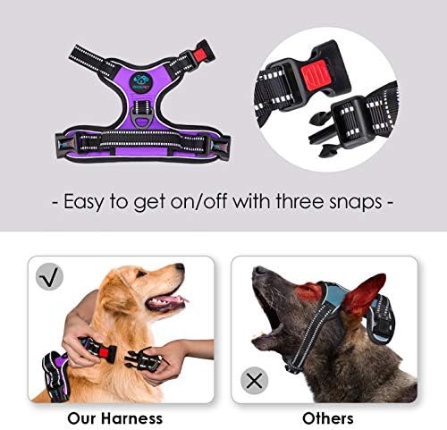 PHOEPET No Pull Dog Harnesses for Small Dogs Reflective Adjustable - Image 3
