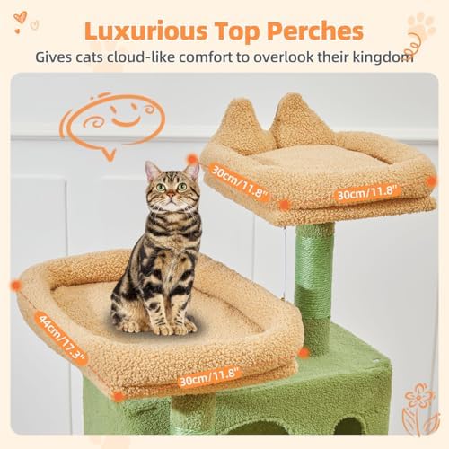 Taoqimiao Cactus Cat Tree, 58In Cat Tower - Image 7