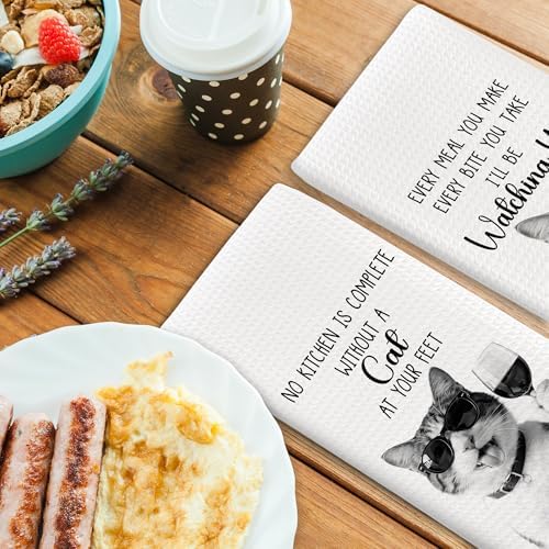 Cat Kitchen Towels Decor Set of 2 - Image 4
