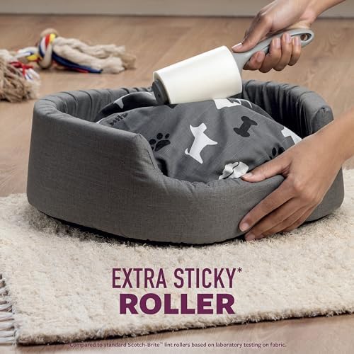 Scotch-Brite Pet Hair Extra Sticky Lint Roller, 420 Sheets Total, 6 Pack - Image 5