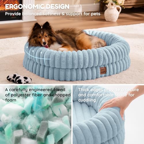 ChiXnuggle Orthopedic Dog Bed, Washable Cover, Faux Fur Bolster Pet Couch - Image 5