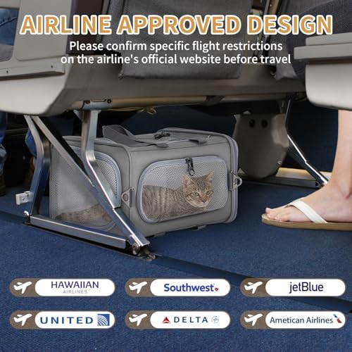 Petsfit Airline Cat Carrier for Small Cats, Two-Way Placement - Image 3