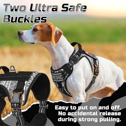 rabbitgoo Tactical Dog Harness for Medium, No Pull Military Service Vest - Image 2