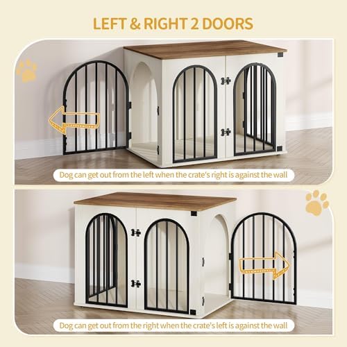 Hzuaneri 31.5'' Dog Crate Furniture, Dog Kennel Indoor - Image 4
