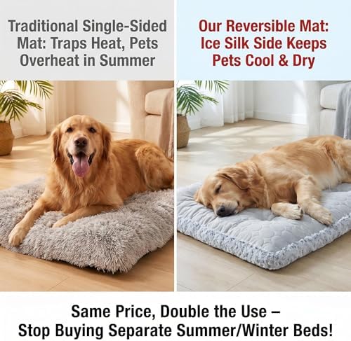 Dog Crate Mat, Reversible Cooling Dog Bed - Image 2