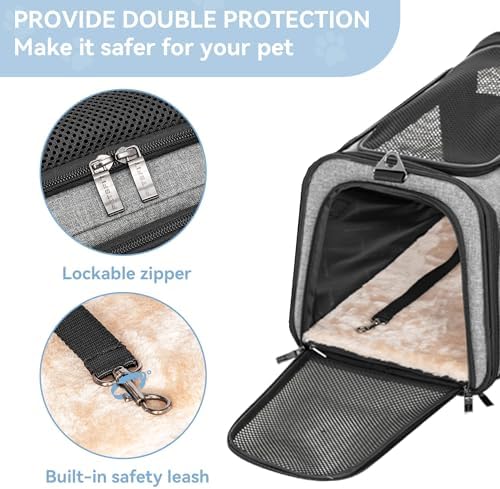 Petsfit 17" x 11" x 11" Airline-Approved Expandable Pet Carrier, 2X Square - Image 5