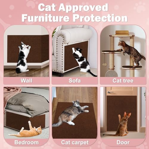 ENONCI 78.7x15.8 Cat Scratch Pad, Furniture Protector - Image 4