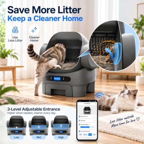 Open-Top Automatic Cat Litter Box, Self Cleaning Litter Box - Image 5