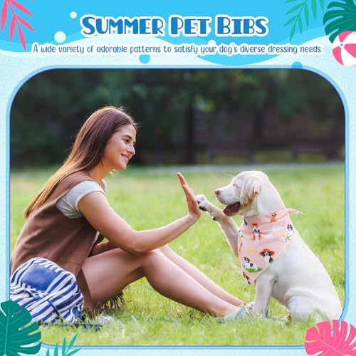 60 Pcs Dog Bandanas Summer Fruit Dog Bandanas Bulk Adjustable Pet Bibs Triangle Scarf Cat Costume for Small to Large Pet (Fruit Pattern, Medium) - Image 5