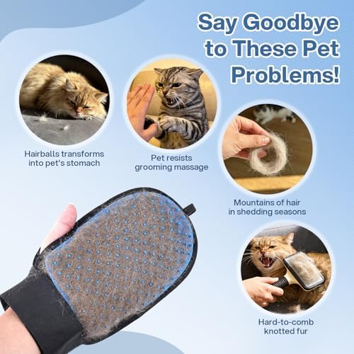 CLEANGOR 2 Pack Electrostatic Pet Hair Removal Grooming Gloves - Image 2