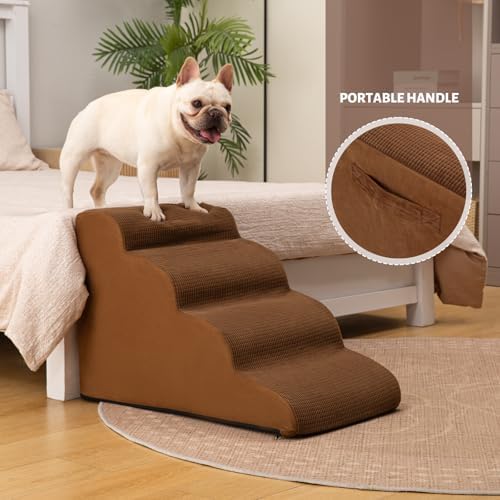 Aodisman Dog Steps for Bed or Couch, 4-Step Pet Stairs Ramp for Small Dogs - Image 5