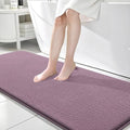 OLANLY Memory Foam Bathroom Runner Rug 70x24, Absorbent Long Mat, Deep Plum by OLANLY